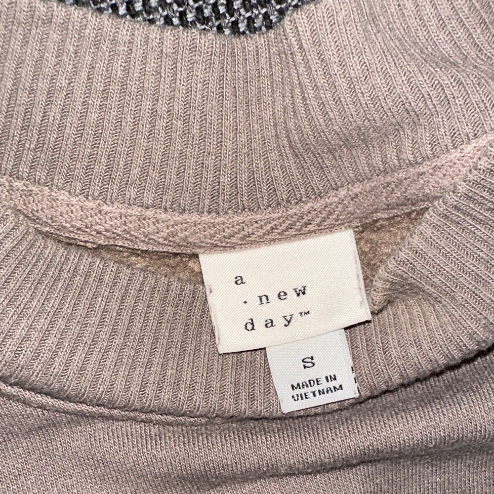 Women's Taupe Crewneck Sweater - Picture 3 of 3